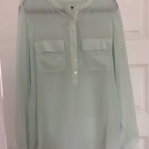 Silk blouse, light green(pastel) new without tag